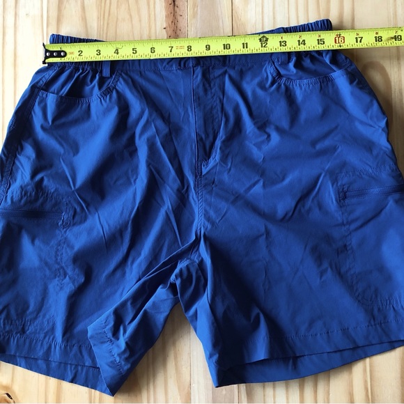 Viodia Men’s Blue Athletic Hiking Shorts Stretch Elastic Waist Zip Pocket Sz L - Picture 10 of 10